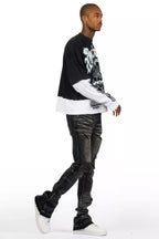 Jaymes Grey Stacked Flare Jean