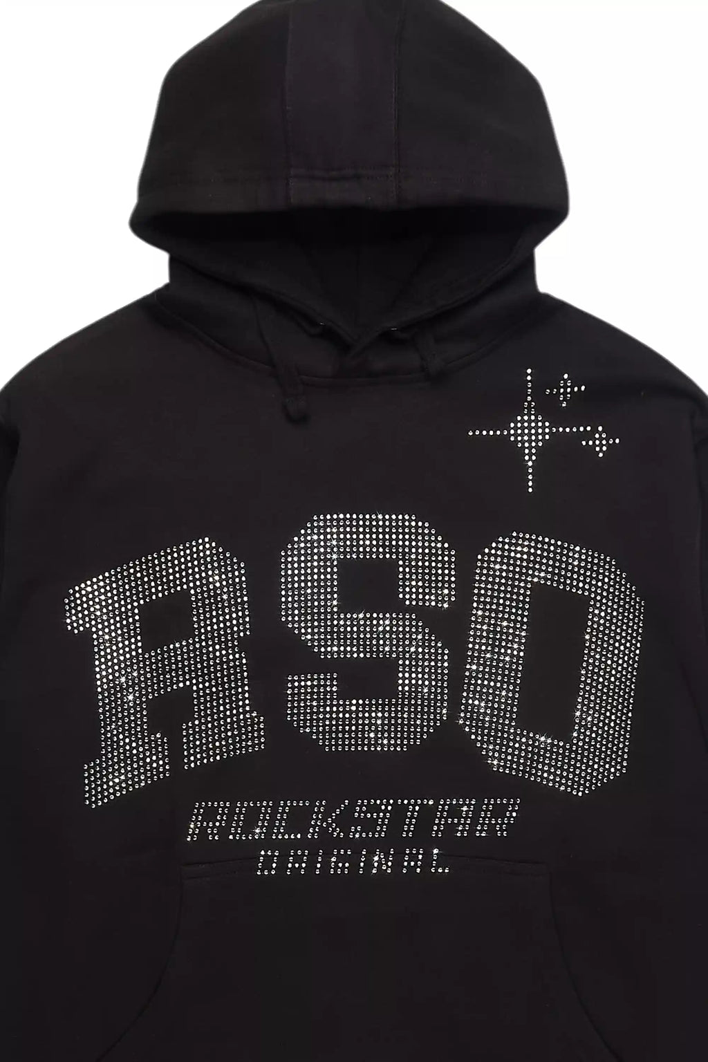Parnella Black Rhinestone Hoodie