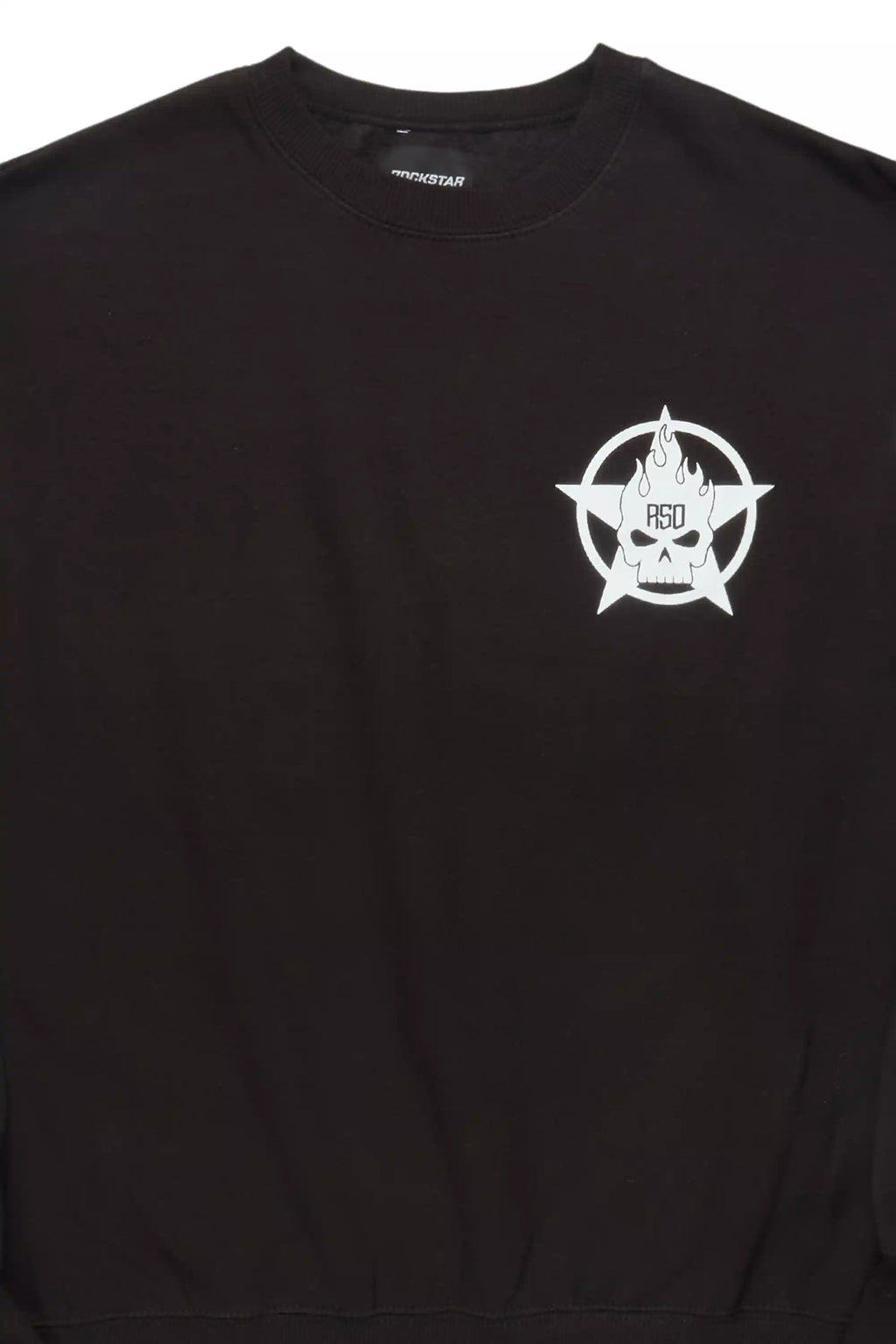 Keve Black/White Graphic Crewneck Sweatshirt