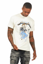 Metallica Justice Beige/Blue Graphic T-Shirt