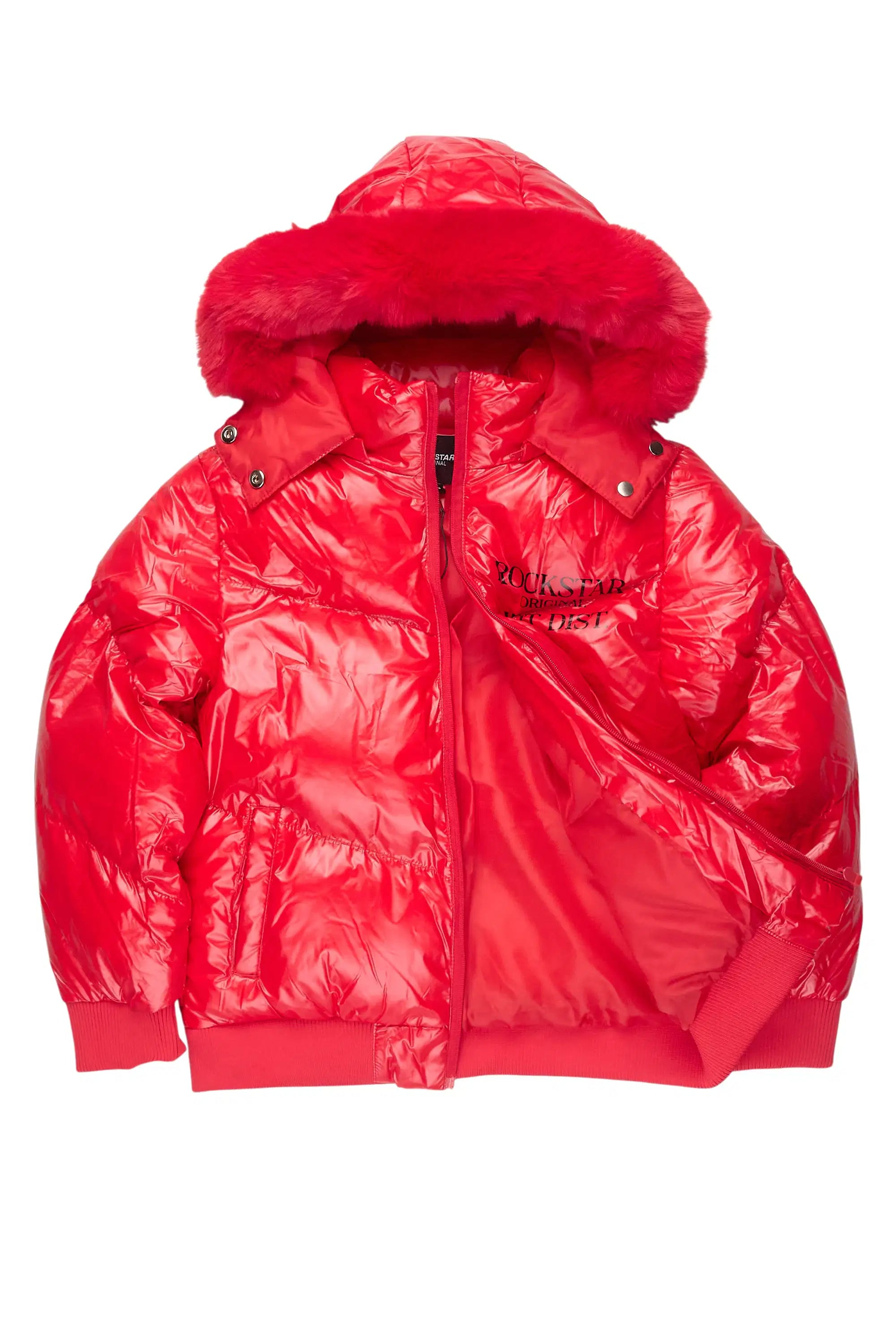Girls Destina Red Puffer Jacket