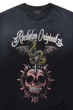 Banjo Black Graphic Oversized T-Shirt