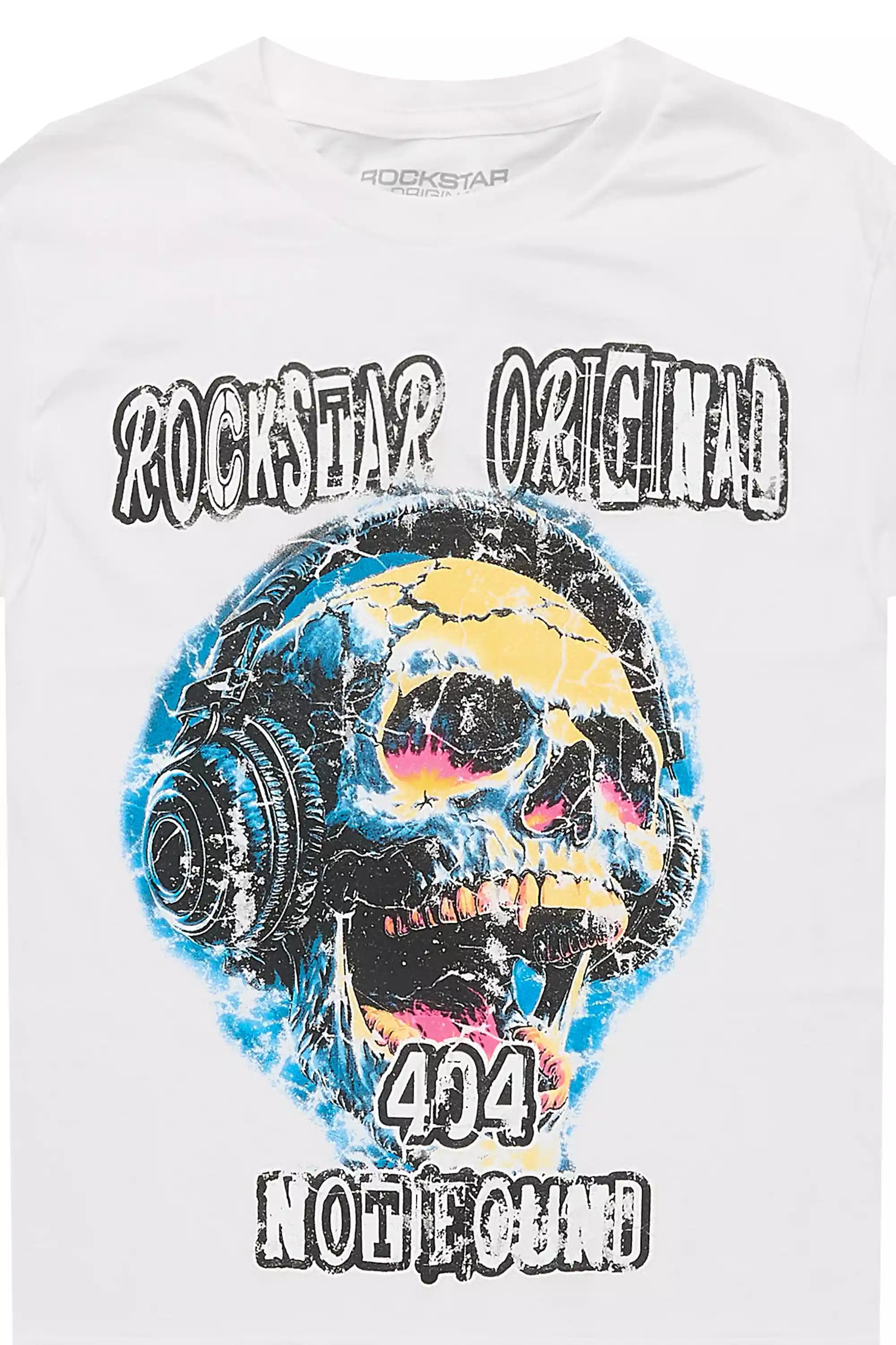 Boys Amare White Graphic T-Shirt