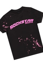 Girls Elmina Black T-Shirt Super Stacked Flare Jean Set