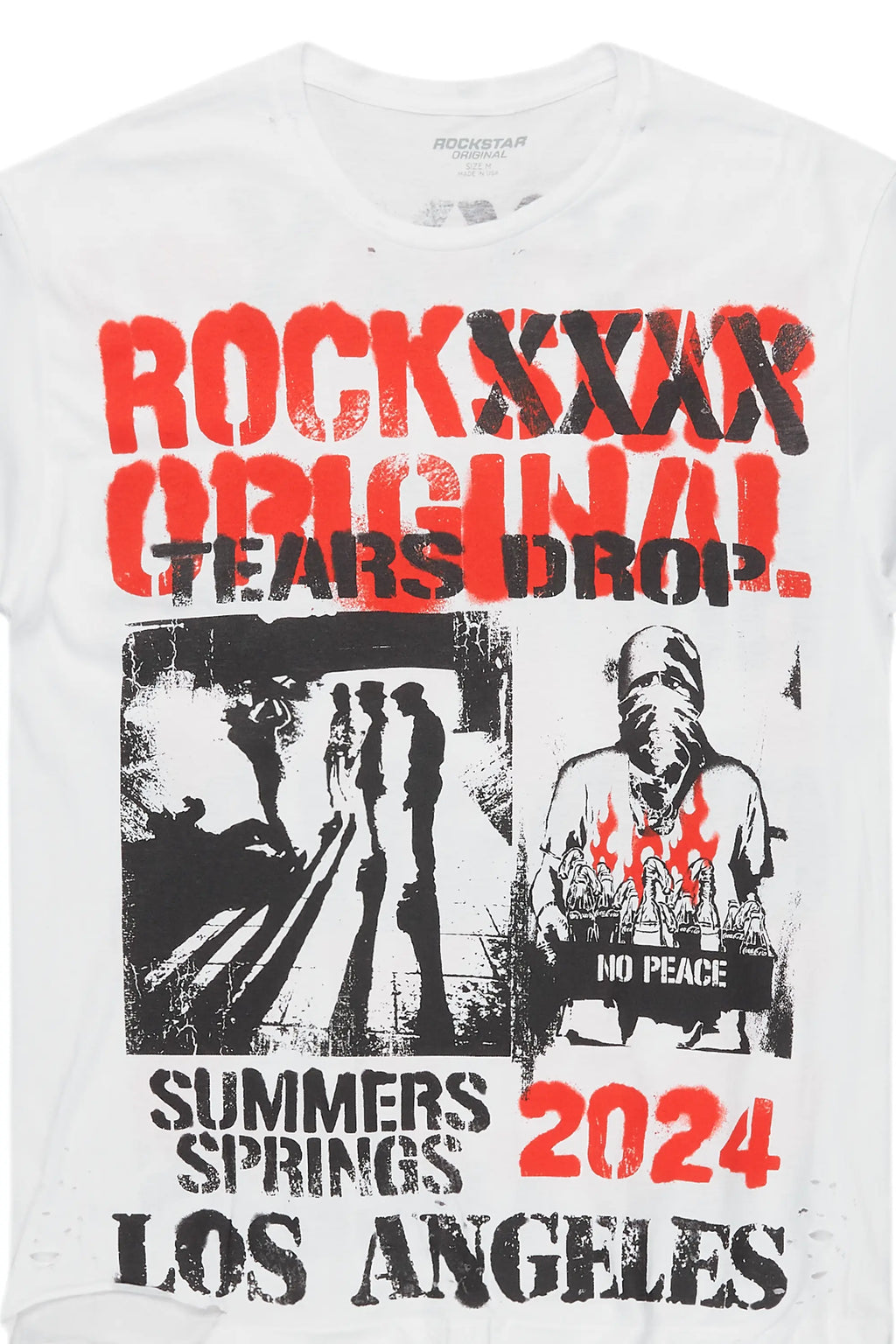 Omer White Oversized Graphic T-Shirt