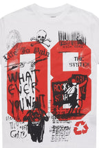 Girls Kammy White/Red Graphic T-Shirt