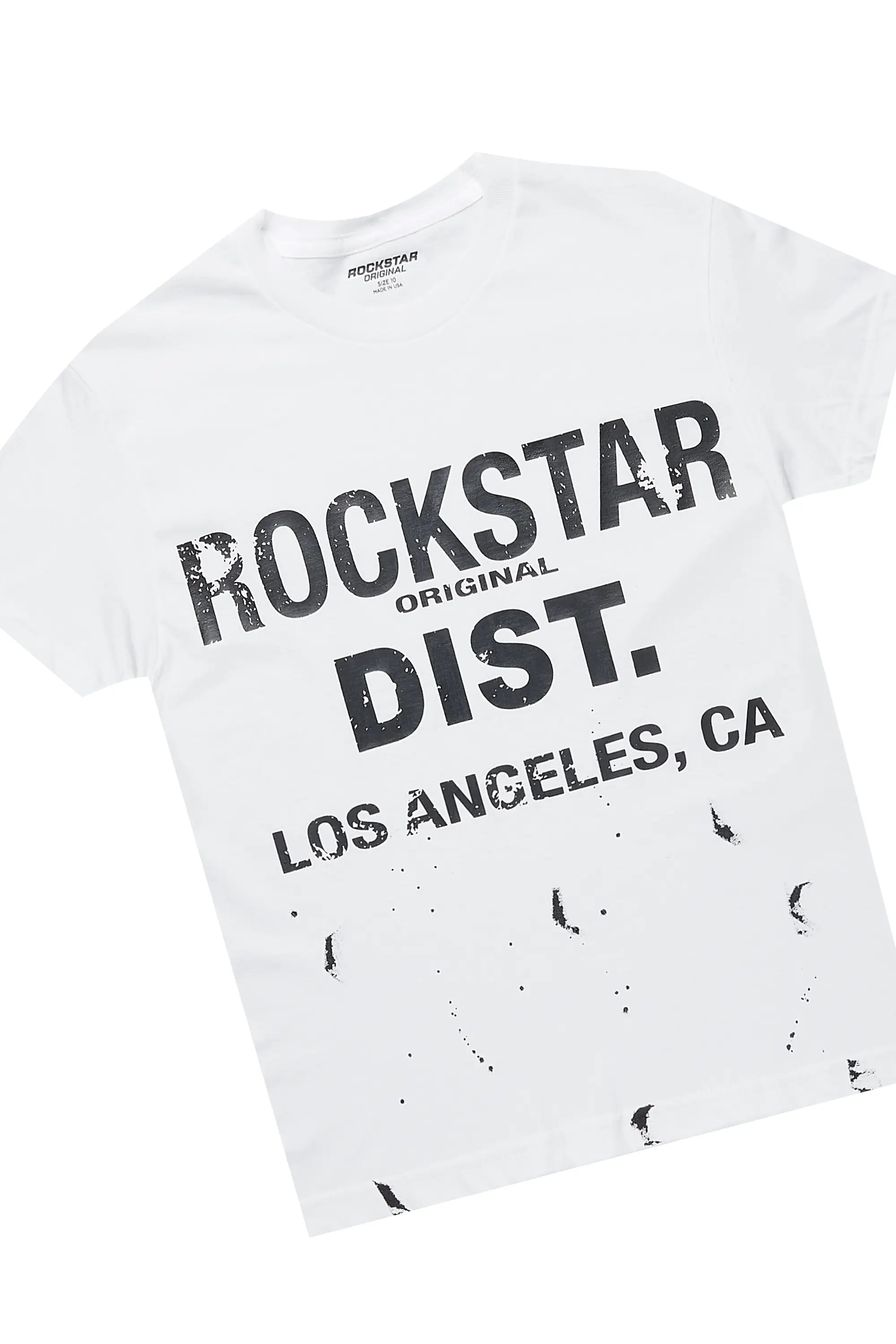 Boys Scotty White/Heather T-Shirt/Short Set