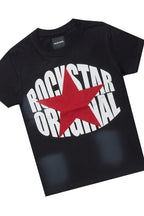 Girls Kallyah Black/ Red  T-Shirt Stacked Set