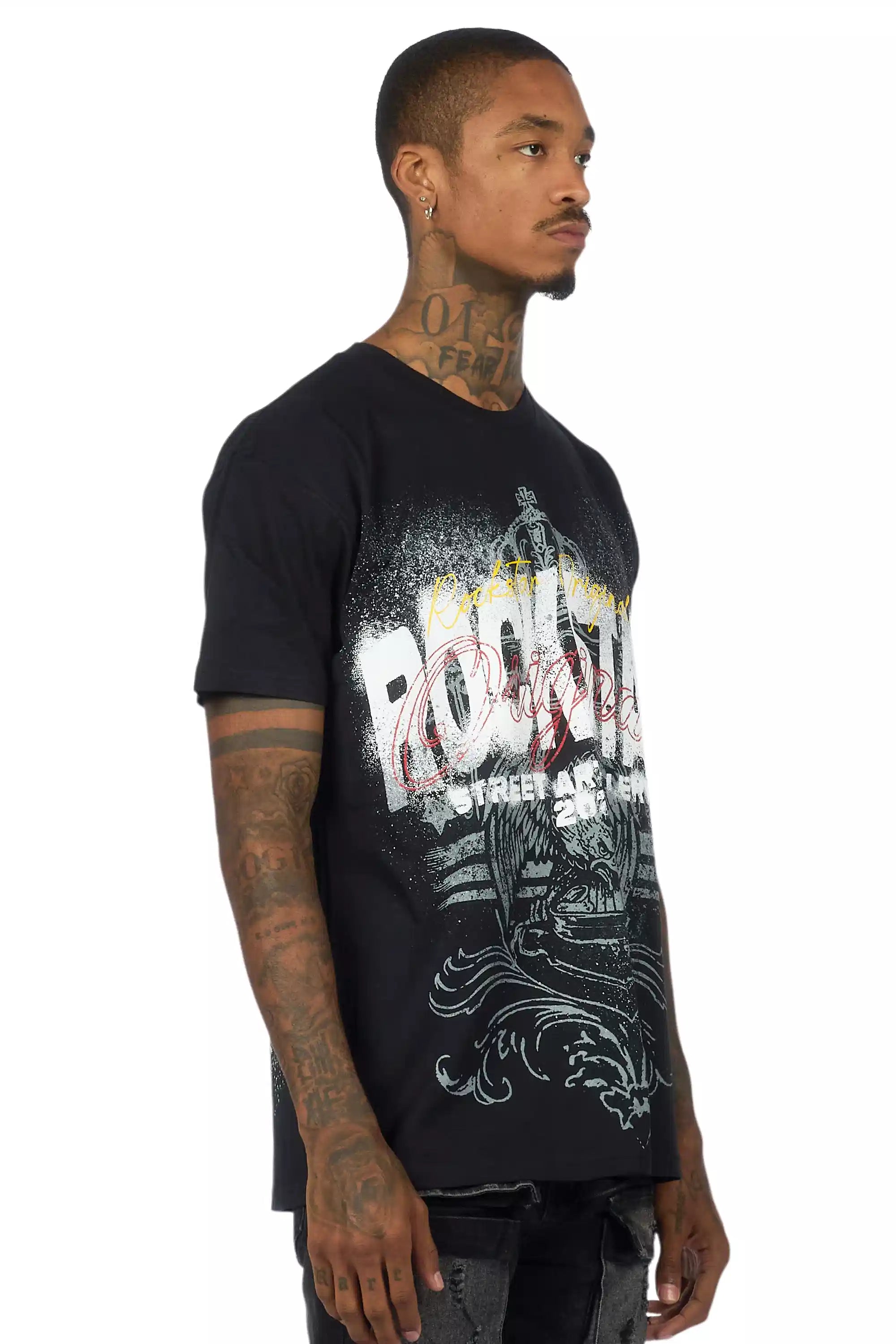 Irix Black Oversized Graphic T-Shirt