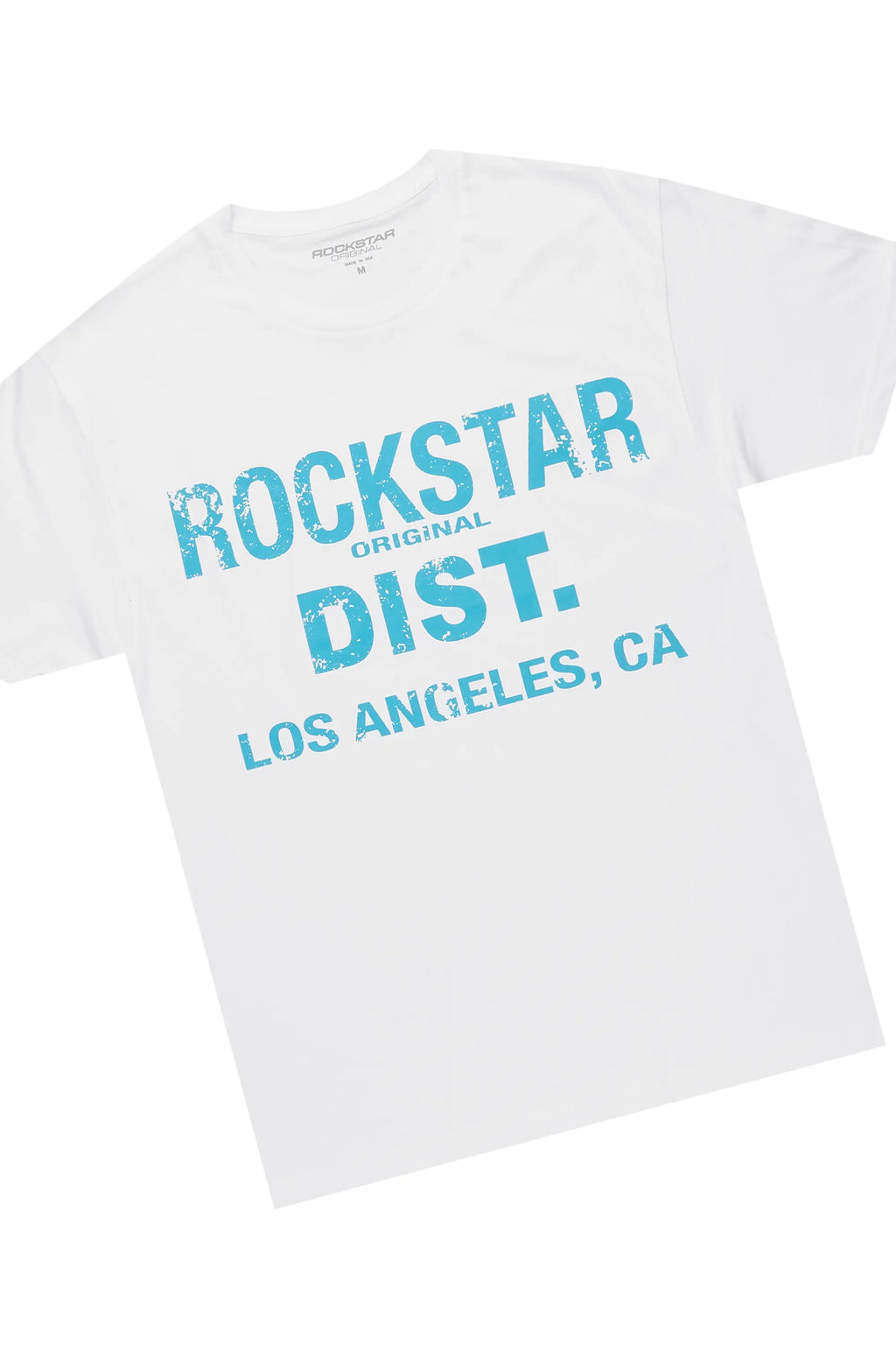 Saxon White/Blue T-Shirt/Stacked Flare Jean Set