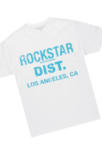 Saxon White/Blue T-Shirt/Stacked Flare Jean Set