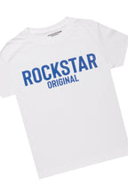 Boys Sana White/Royal T-Shirt/Dag Stacked Flare Jean Set