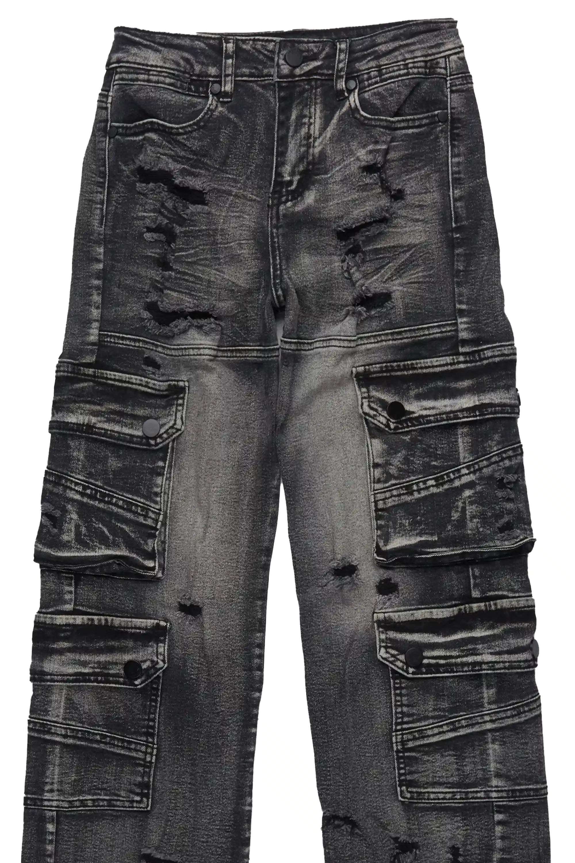 Boys Keylor Black Baggy Fit Jean