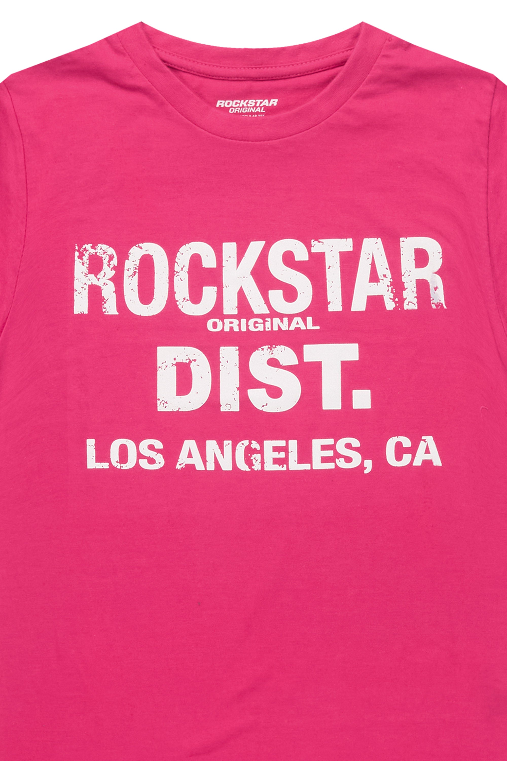 Girls Janny Fuchsia/White Graphic T-Shirt