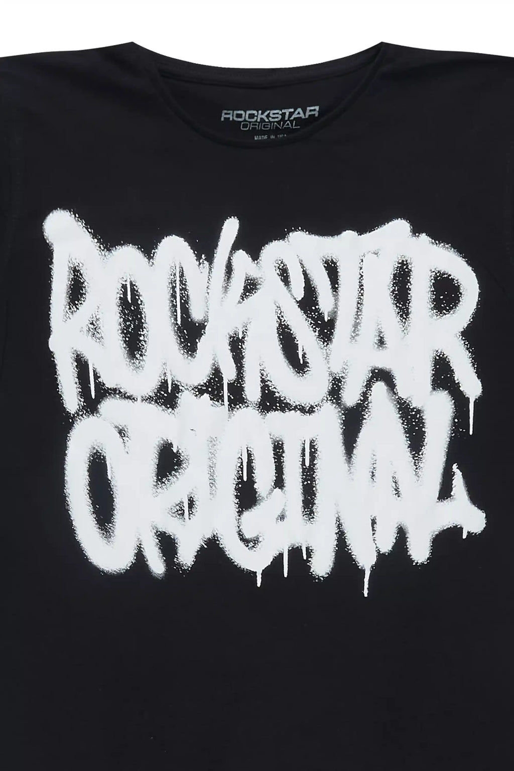 Girls Huffer Black Graphic T-Shirt