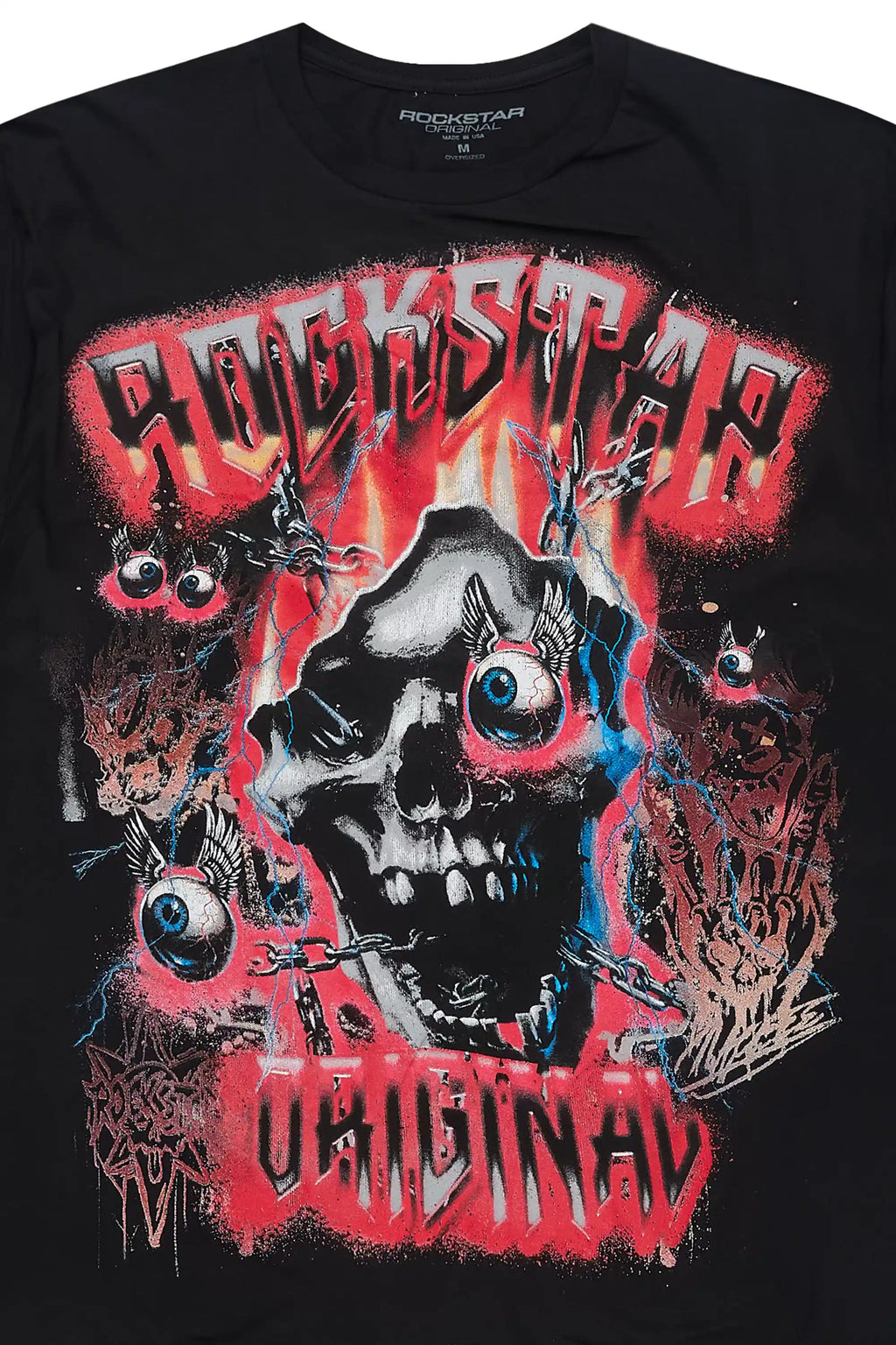 Styx Black/Red Oversized Graphic T-Shirt