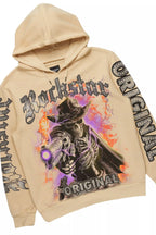 Bixner Beige/Black Hoodie/Baggy Stacked Track Pant Set