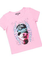 Girls Canika Pink T-Shirt Flare Jean Set