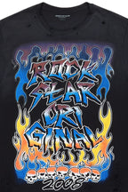 Ebbe Black Graphic Oversized T-Shirt