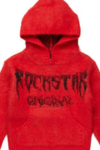 Girls Andreas Red Graphic Knit Hoodie