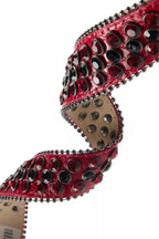 Jazlynn Red Rhinestone Belt
