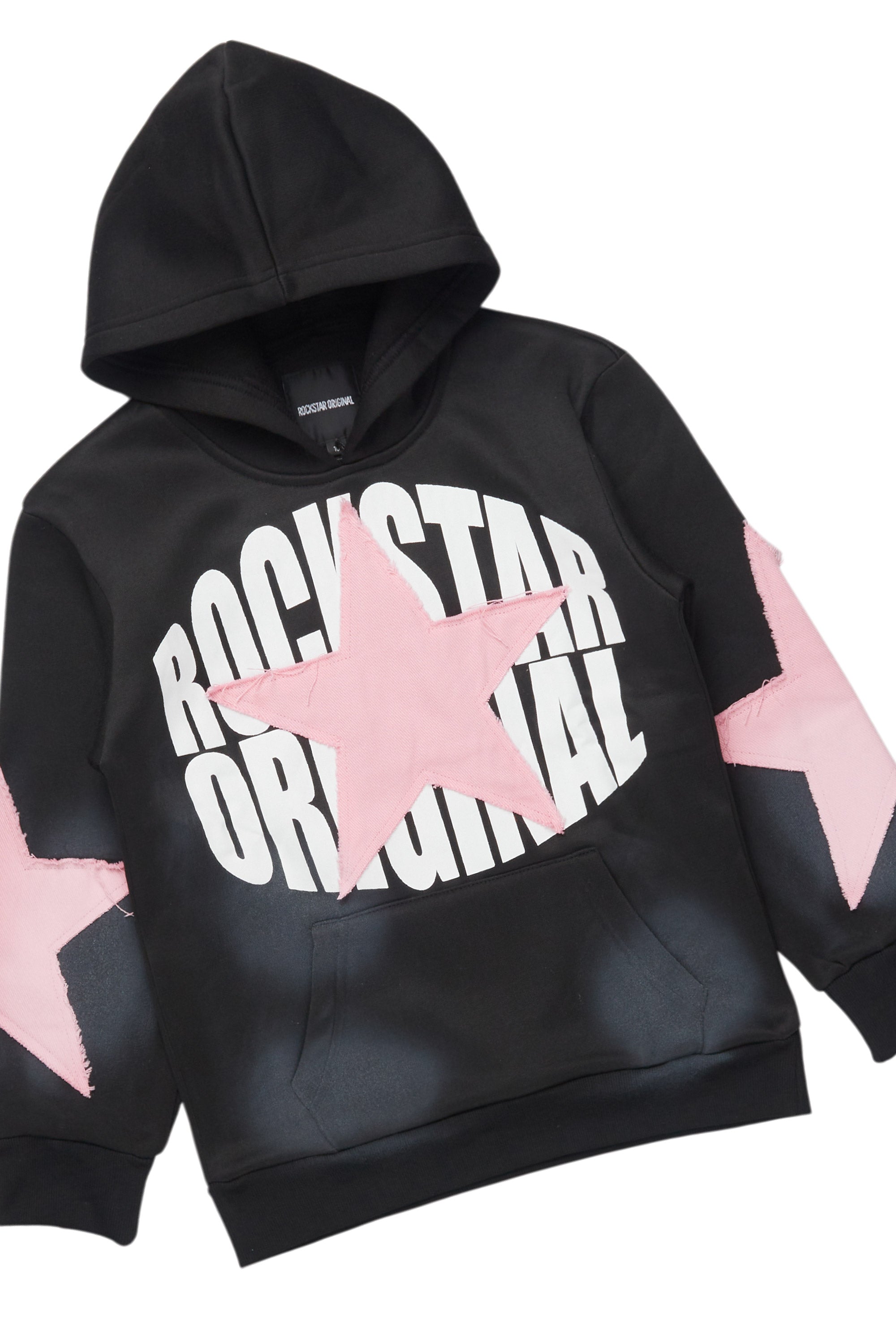 Girls Khaly Black/Pink Track Set