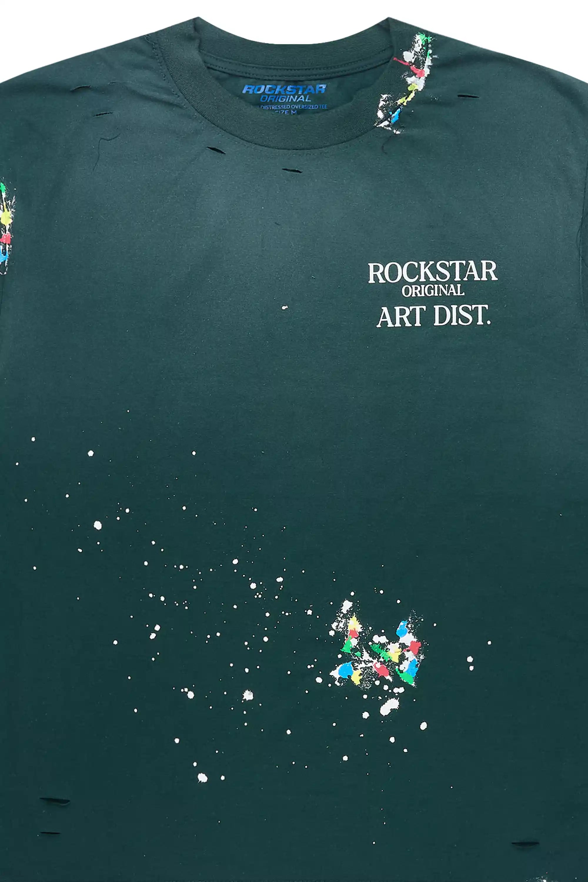 Palmer 2.0 Dark Green Oversized Graphic T-Shirt