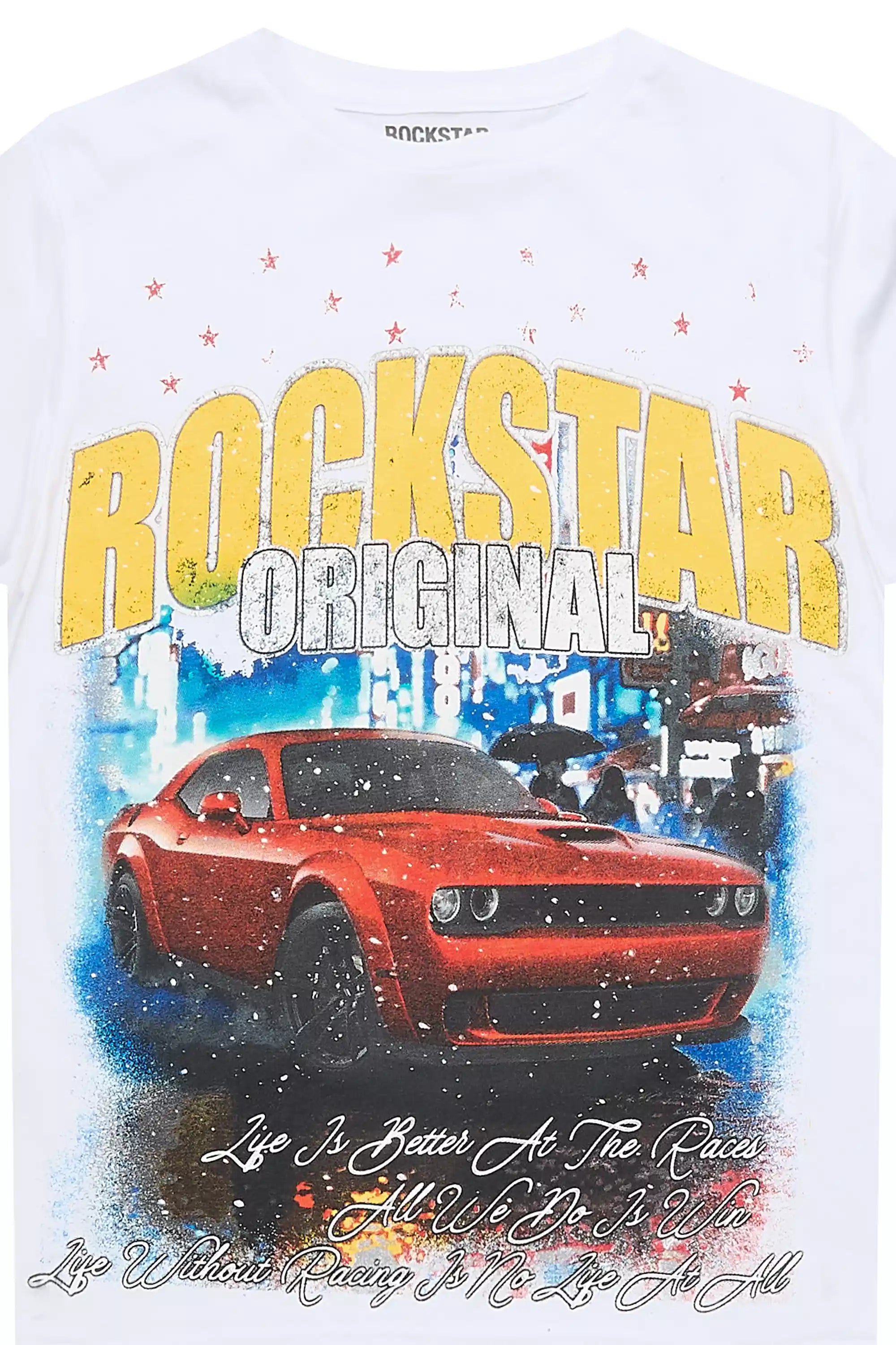 Boys Zerix White Graphic T-Shirt