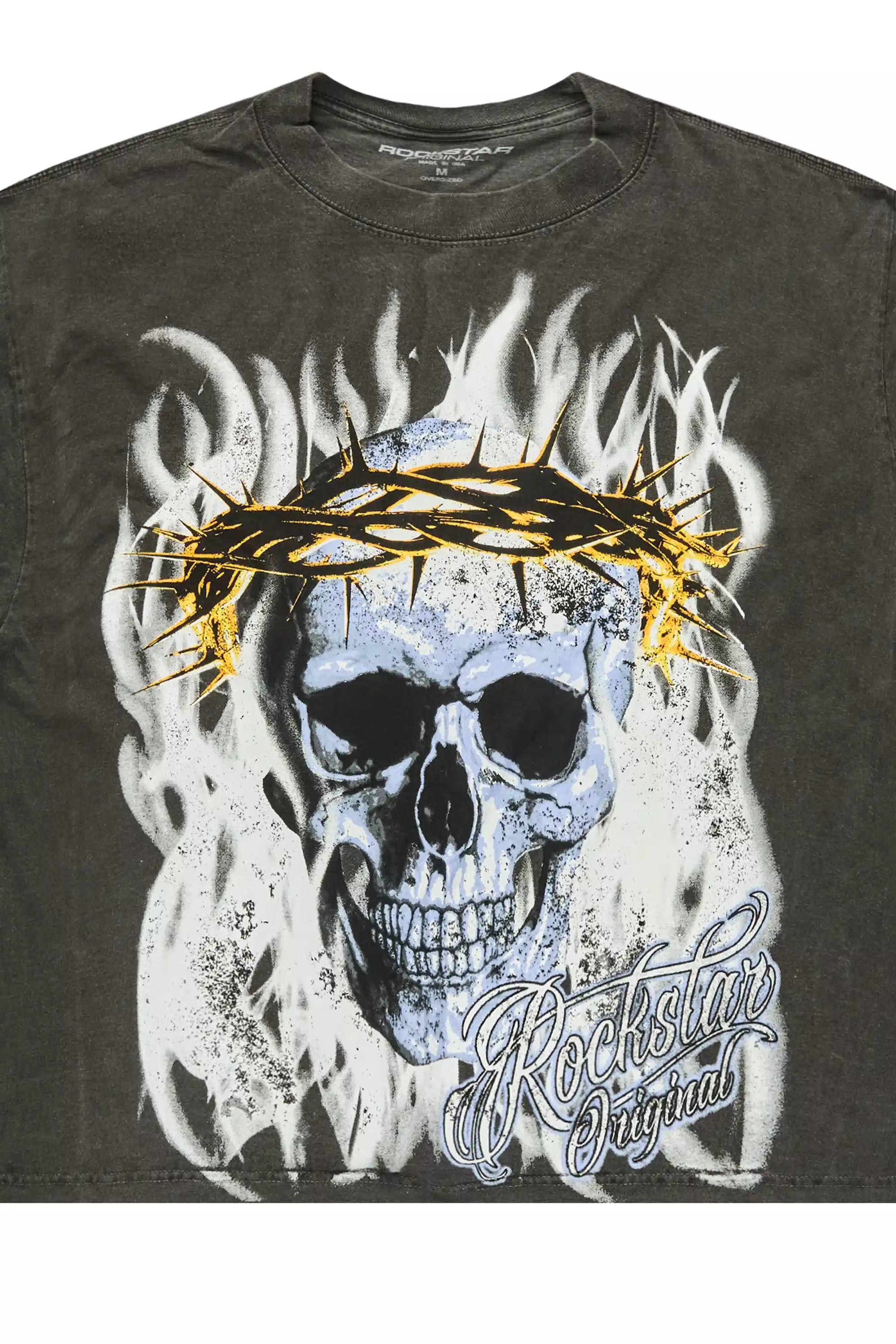 Blaise Charcoal/Multi Oversized Graphic T-Shirt