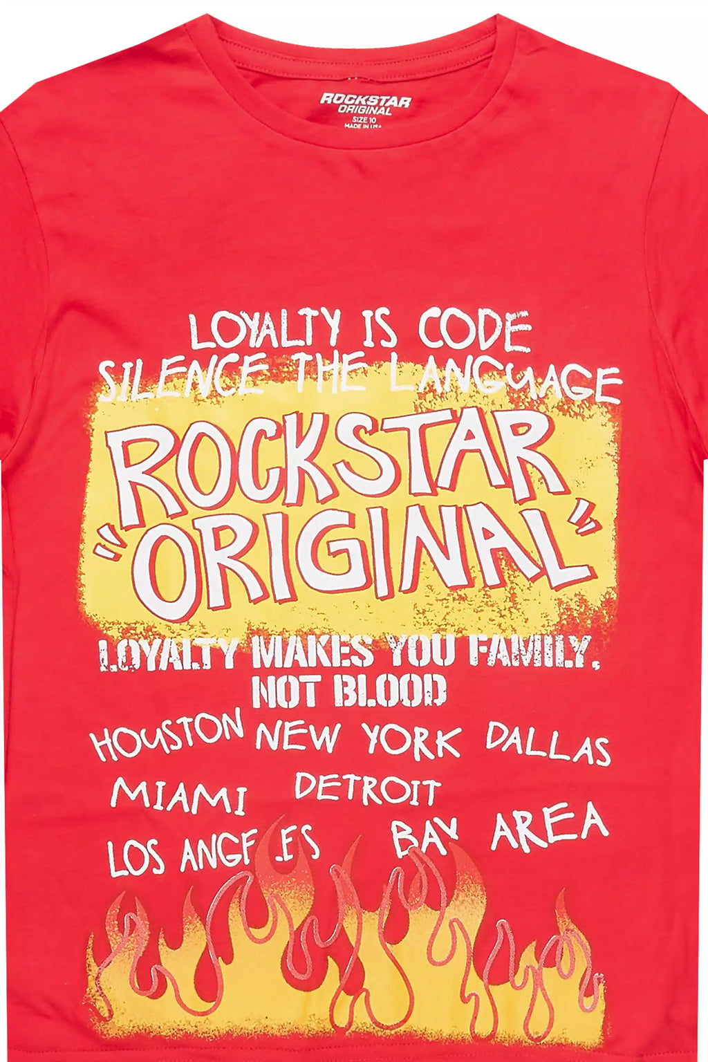 Boys Beno Red/Yellow Graphic T-Shirt