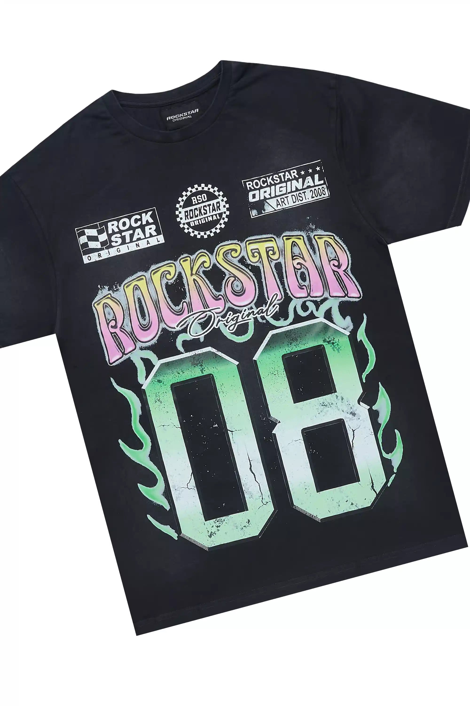 Quito Black T-Shirt/Stacked Flare Track Set