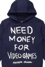 Boys M4 Video Games Navy/White Graphic Hoodie
