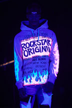 Beno Heather Grey Distressed Graphic Hoodie