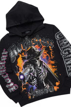 Bixner Black/Multi Hoodie/Baggy Stacked Track Pant Set