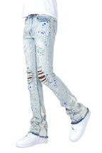 Eren Blue/Royal Blue Stacked Flare Jean