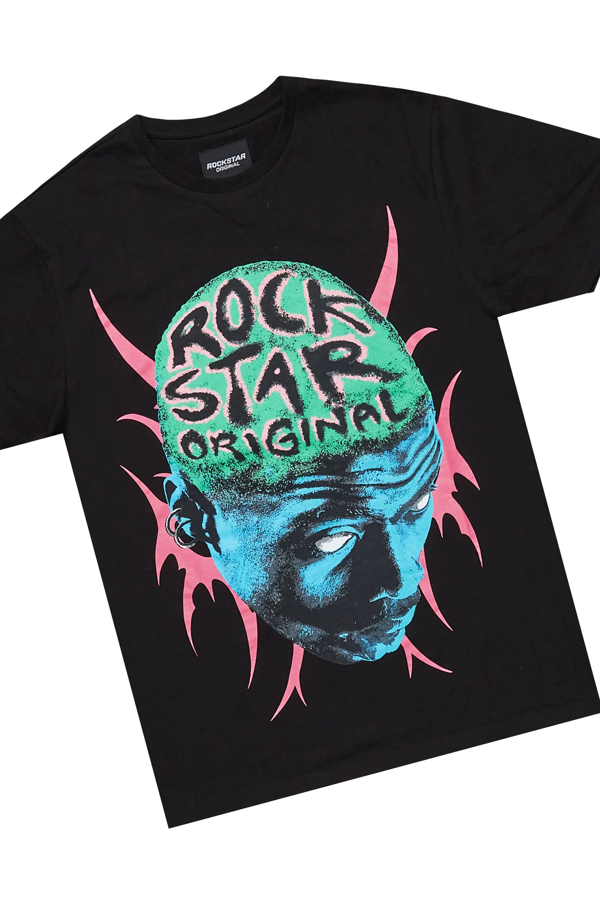 Waves Black T-Shirt/Short Set