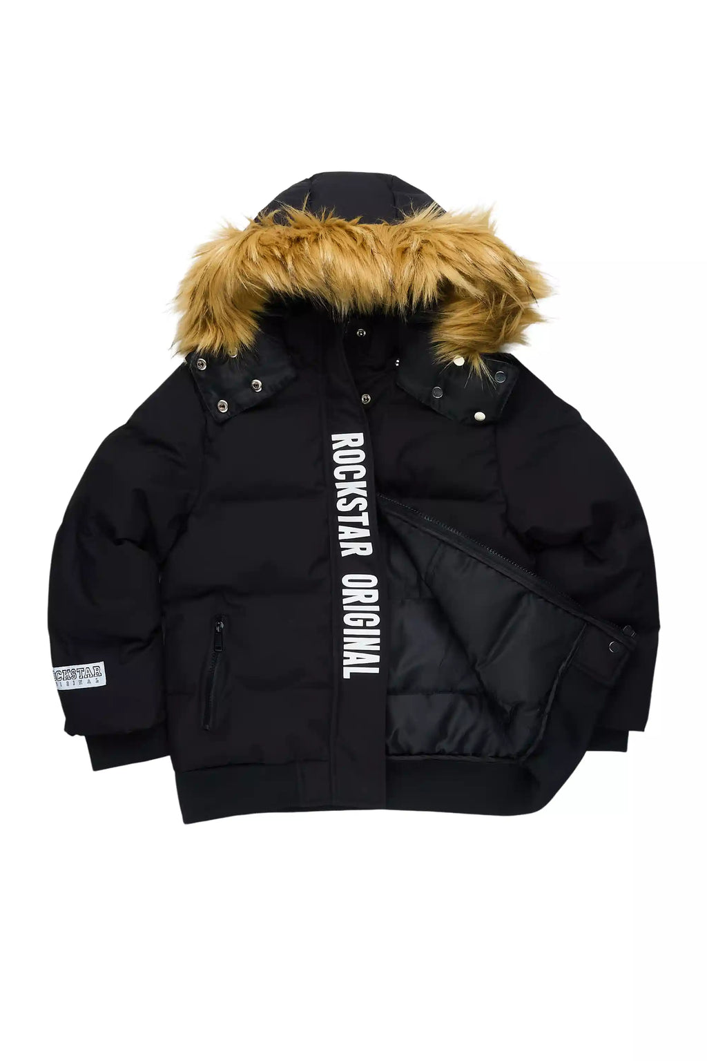 Boys Keoni Black Puffer Jacket