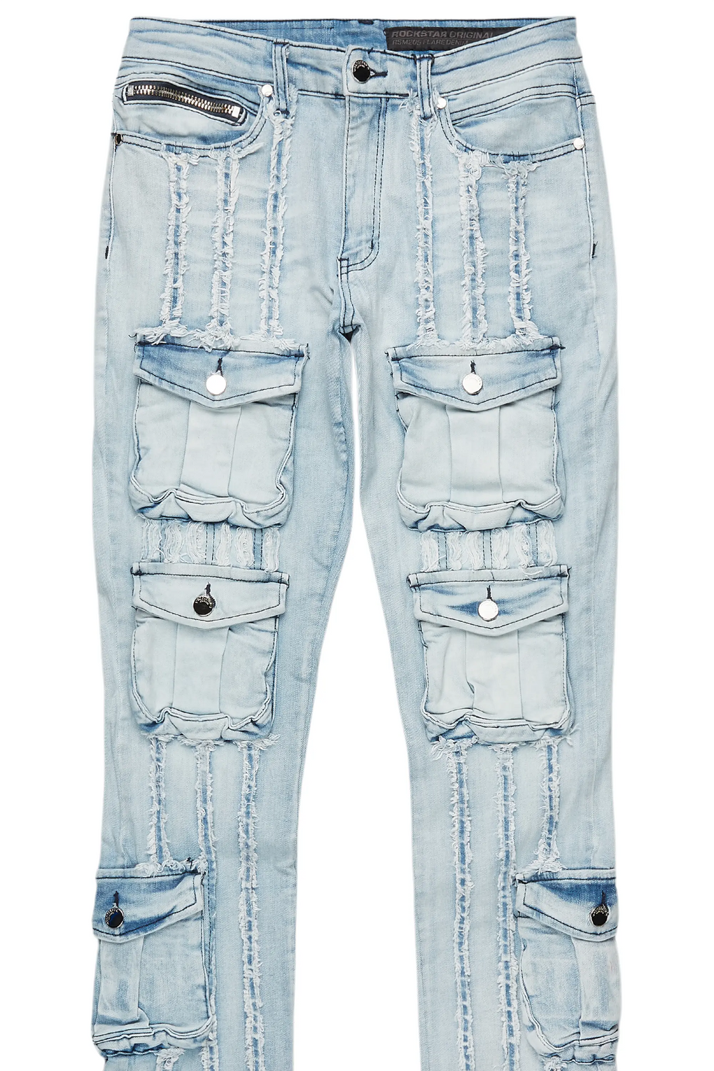 Frey Light Blue Stacked Flare Jean