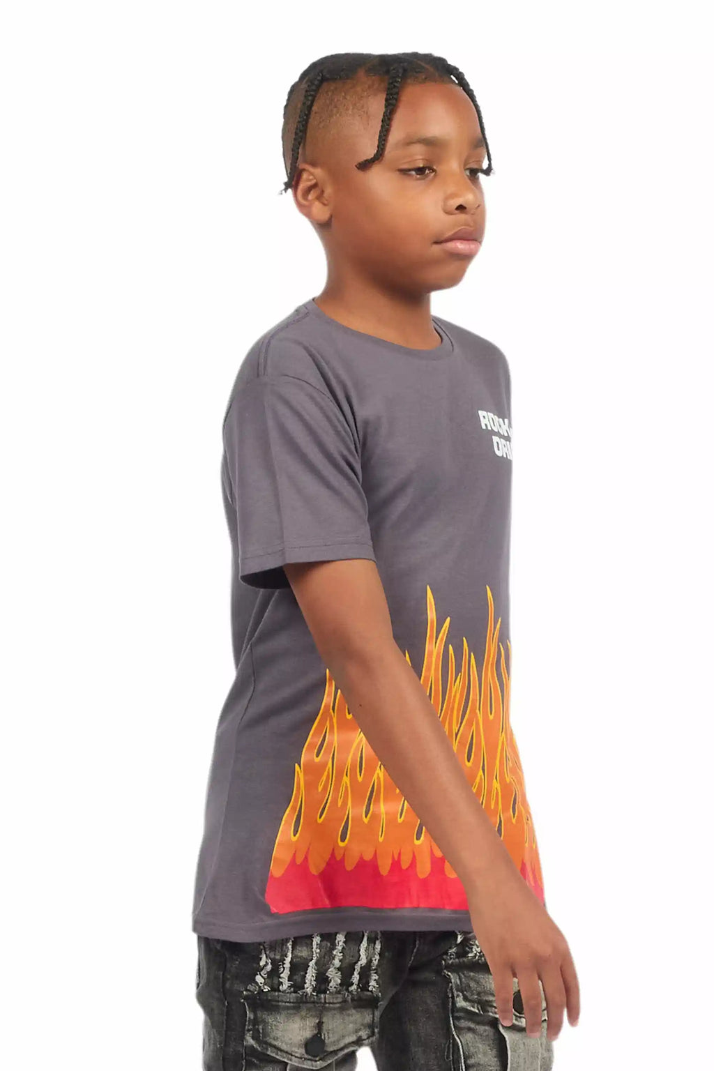 Boys Roeland Denim Blue Graphic T-Shirt