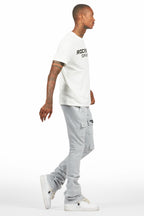 Connor Heather Grey T-Shirt/Stacked Flare Track Set