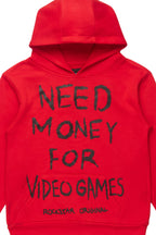 Boys M4 Video Games Red/Black Graphic Hoodie