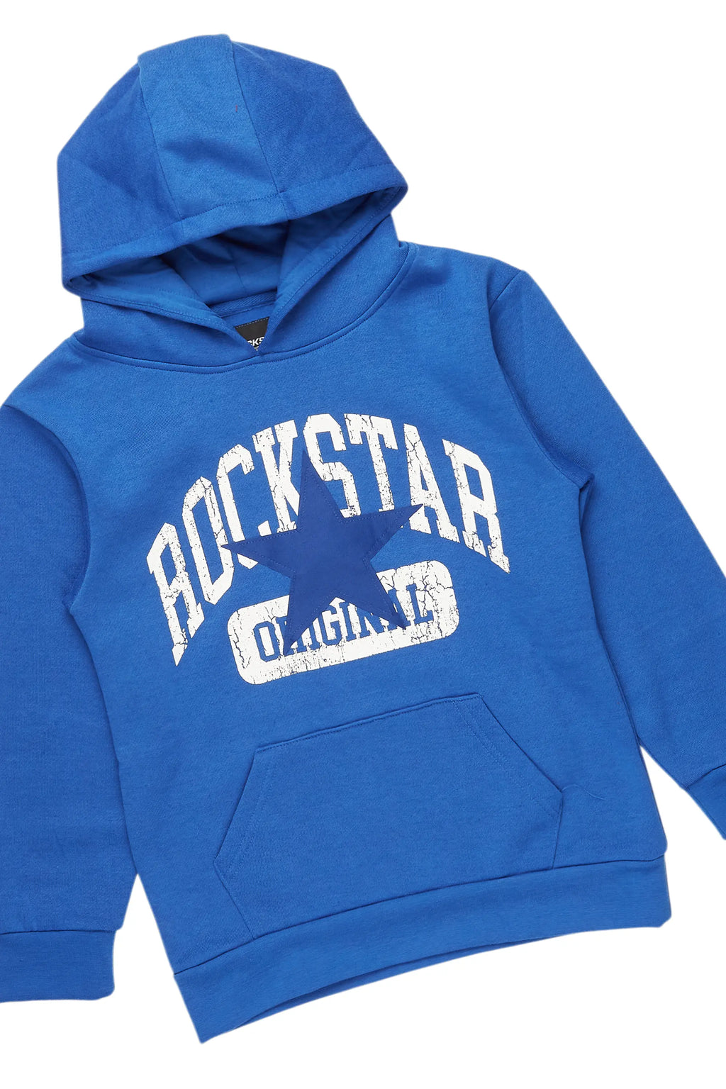 Girls Mallora Royal Blue Baggy Stacked Hoodie Track Set
