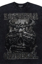 Chayse Black Rhinestone Oversized T-Shirt