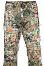 Egras Tree Camo Painter Stacked Flare Jean
