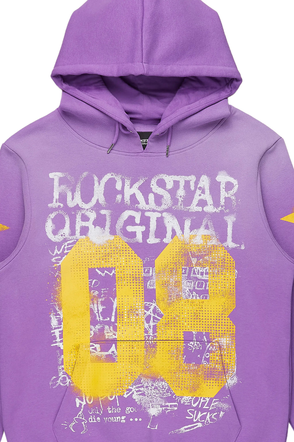 Addax Purple/Yellow Graphic Hoodie