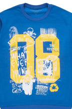 Boys Beau Royal Blue/Yellow Graphic Crewneck