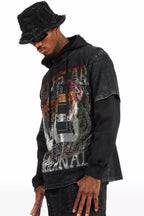 Ivo Jet Black Patchwork Bucket Hat