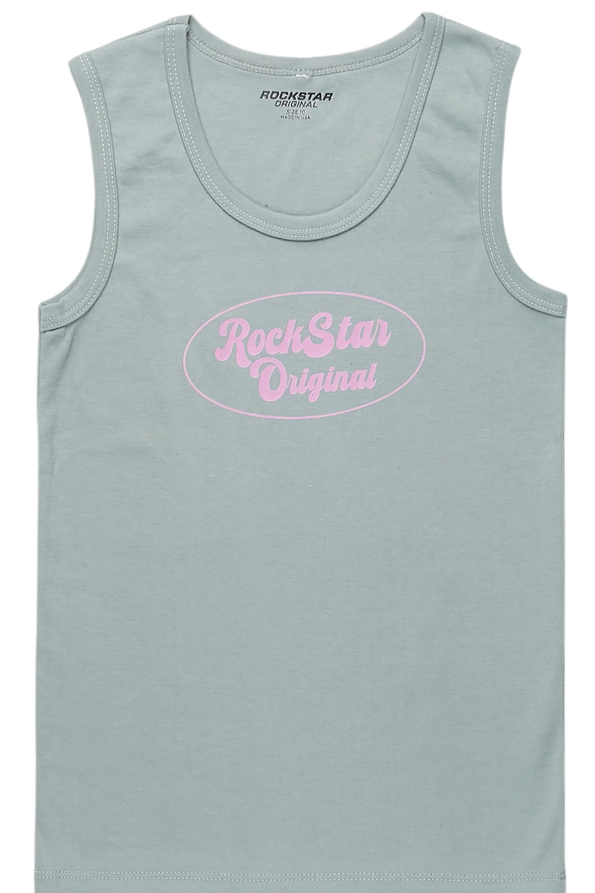 Girls Noir Grey Tank Top