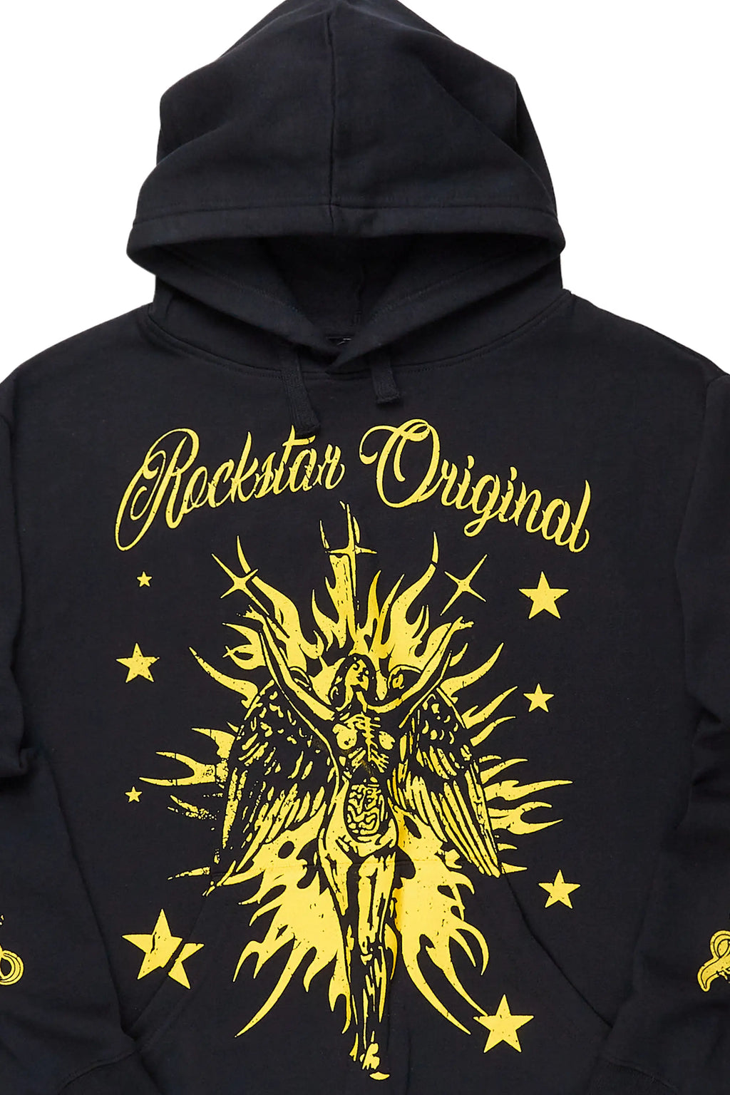Mermaid Black/Yellow Graphic Hoodie