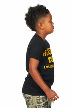 Boys Koen Black/Yellow Graphic T-Shirt